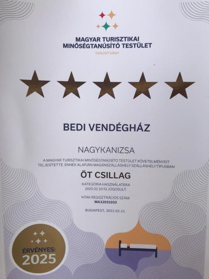 Bedi Vendégház Nagykanizsa Extérieur photo